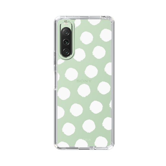 Slim Protection Case［ Original - Favorite Color Polka Dots - White ］