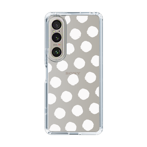 Slim Protection Case［ Original - Favorite Color Polka Dots - White ］