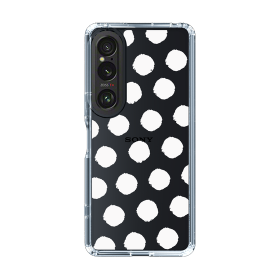 Slim Protection Case［ Original - Favorite Color Polka Dots - White ］