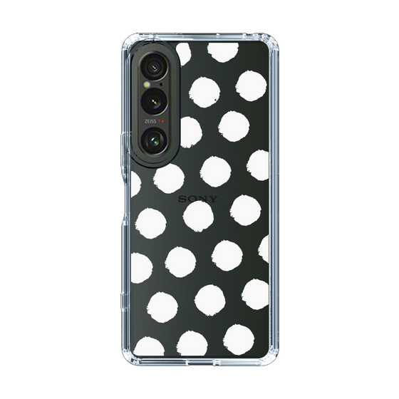 Slim Protection Case［ Original - Favorite Color Polka Dots - White ］