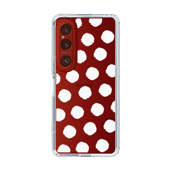 Slim Protection Case［ Original - Favorite Color Polka Dots - White ］