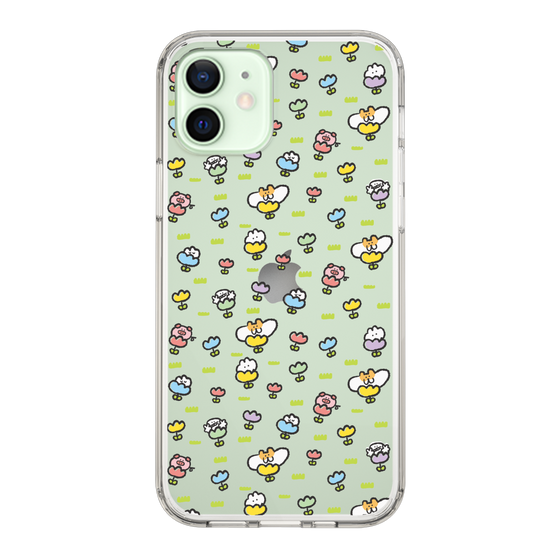 Slim Protection Case［ Mokumoku-chan - Flower - All-over Pattern ］