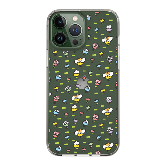 Slim Protection Case［ Mokumoku-chan - Flower - All-over Pattern ］