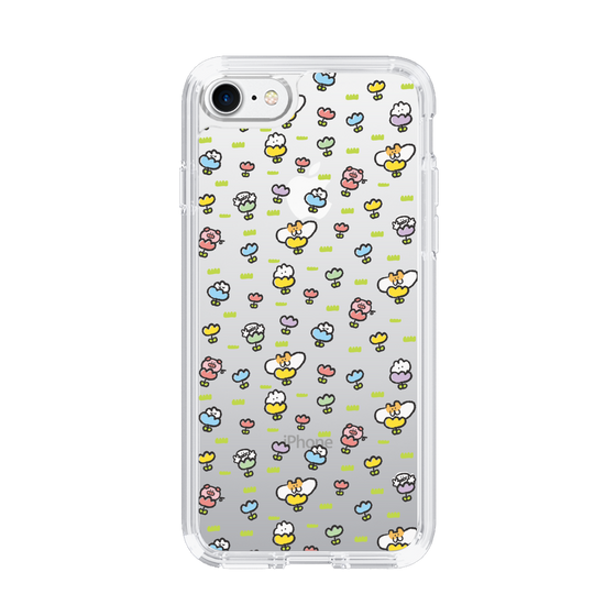 Slim Protection Case［ Mokumoku-chan - Flower - All-over Pattern ］