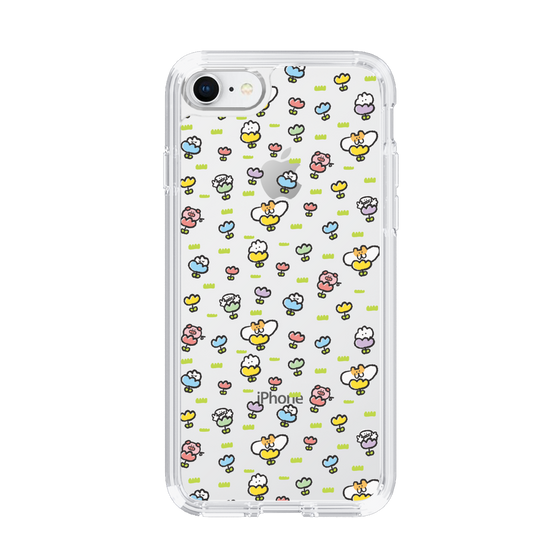 Slim Protection Case［ Mokumoku-chan - Flower - All-over Pattern ］