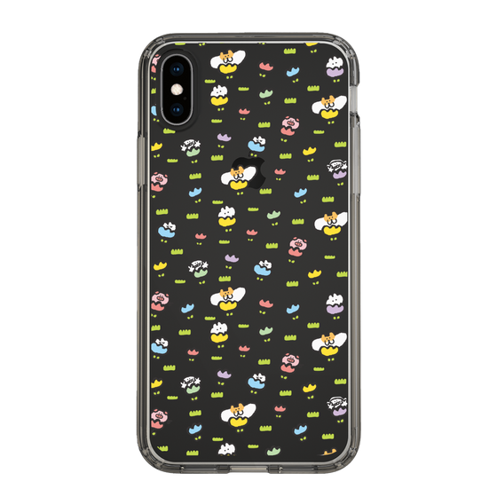 Slim Protection Case［ Mokumoku-chan - Flower - All-over Pattern ］