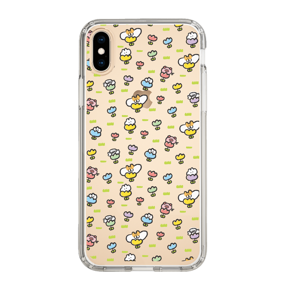 Slim Protection Case［ Mokumoku-chan - Flower - All-over Pattern ］