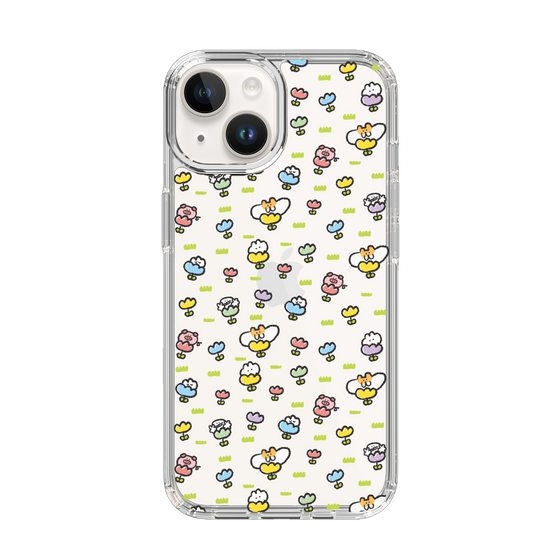 Slim Protection Case［ Mokumoku-chan - Flower - All-over Pattern ］