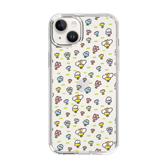 Slim Protection Case［ Mokumoku-chan - Flower - All-over Pattern ］