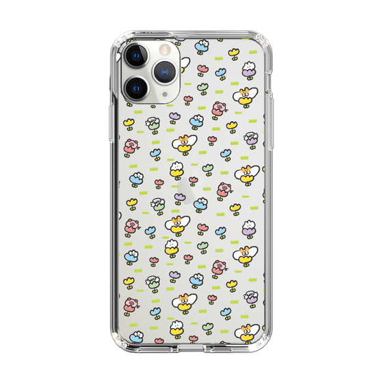 Slim Protection Case［ Mokumoku-chan - Flower - All-over Pattern ］