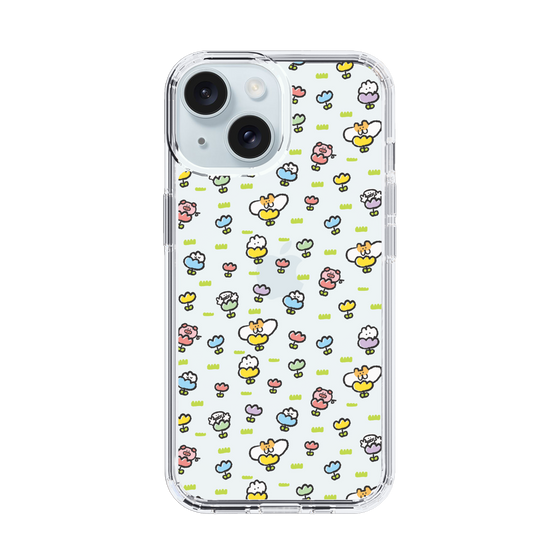 Slim Protection Case［ Mokumoku-chan - Flower - All-over Pattern ］