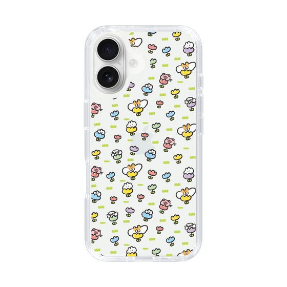 Slim Protection Case［ Mokumoku-chan - Flower - All-over Pattern ］