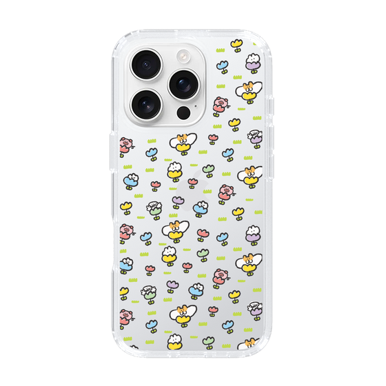 Slim Protection Case［ Mokumoku-chan - Flower - All-over Pattern ］