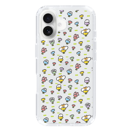 Slim Protection Case［ Mokumoku-chan - Flower - All-over Pattern ］