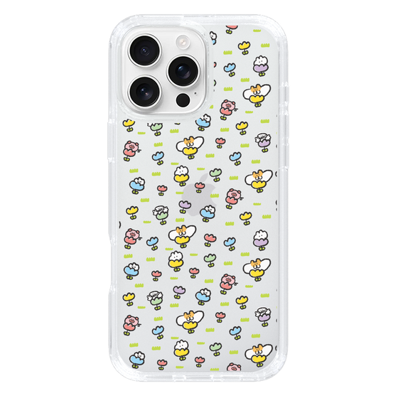 Slim Protection Case［ Mokumoku-chan - Flower - All-over Pattern ］