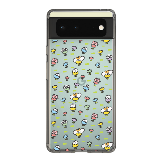Slim Protection Case［ Mokumoku-chan - Flower - All-over Pattern ］
