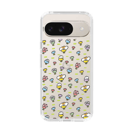 Slim Protection Case［ Mokumoku-chan - Flower - All-over Pattern ］
