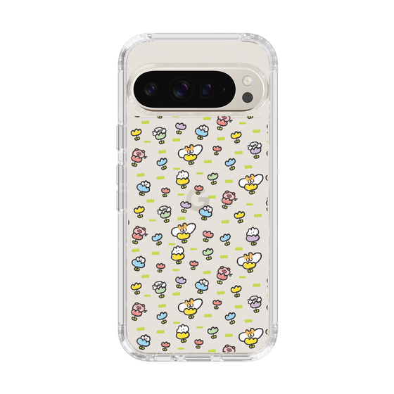 Slim Protection Case［ Mokumoku-chan - Flower - All-over Pattern ］
