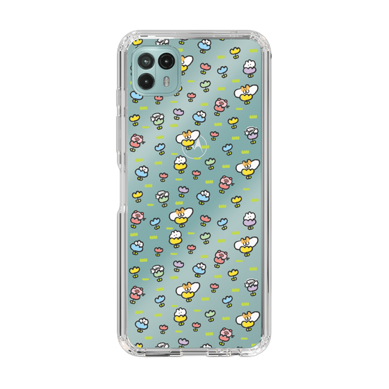 Slim Protection Case［ Mokumoku-chan - Flower - All-over Pattern ］