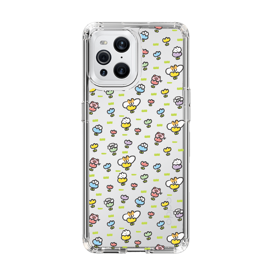 Slim Protection Case［ Mokumoku-chan - Flower - All-over Pattern ］