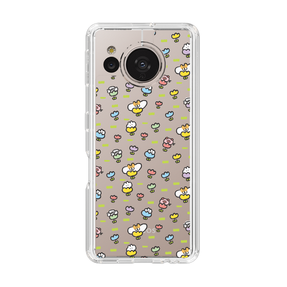 Slim Protection Case［ Mokumoku-chan - Flower - All-over Pattern ］