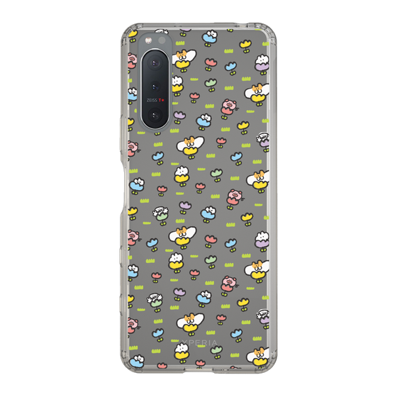 Slim Protection Case［ Mokumoku-chan - Flower - All-over Pattern ］