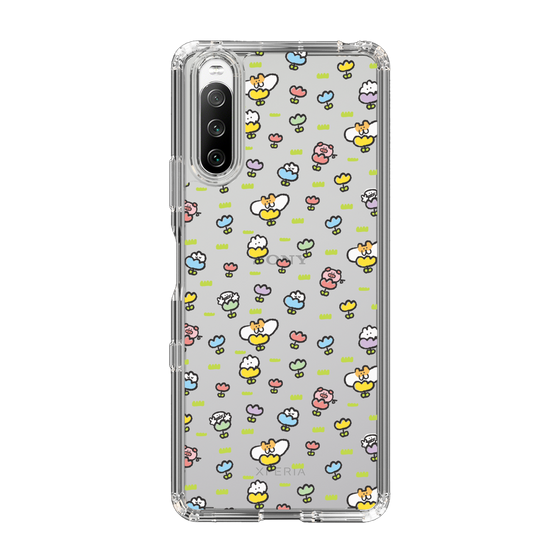 Slim Protection Case［ Mokumoku-chan - Flower - All-over Pattern ］