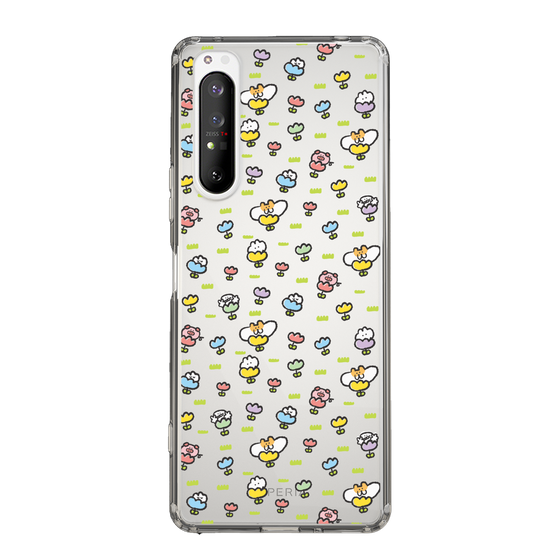 Slim Protection Case［ Mokumoku-chan - Flower - All-over Pattern ］