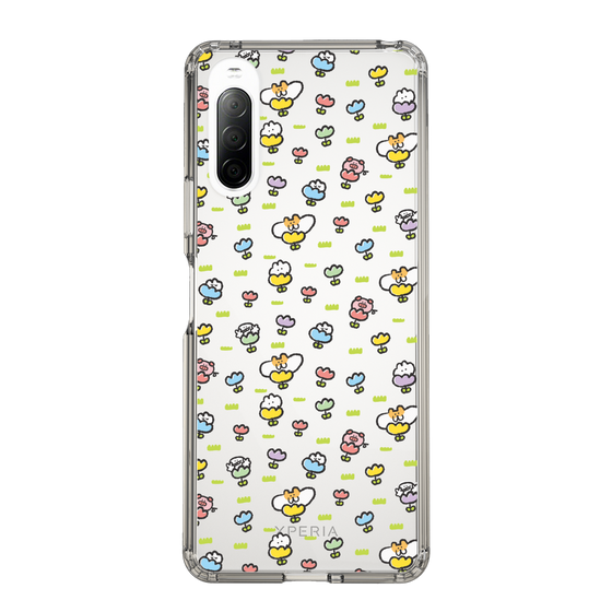 Slim Protection Case［ Mokumoku-chan - Flower - All-over Pattern ］