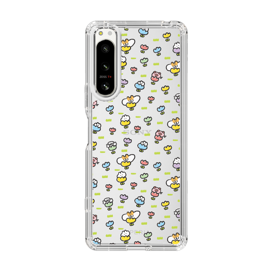 Slim Protection Case［ Mokumoku-chan - Flower - All-over Pattern ］