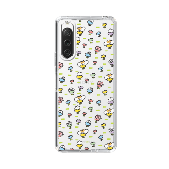 Slim Protection Case［ Mokumoku-chan - Flower - All-over Pattern ］