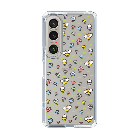 Slim Protection Case［ Mokumoku-chan - Flower - All-over Pattern ］