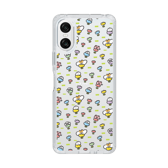 Slim Protection Case［ Mokumoku-chan - Flower - All-over Pattern ］