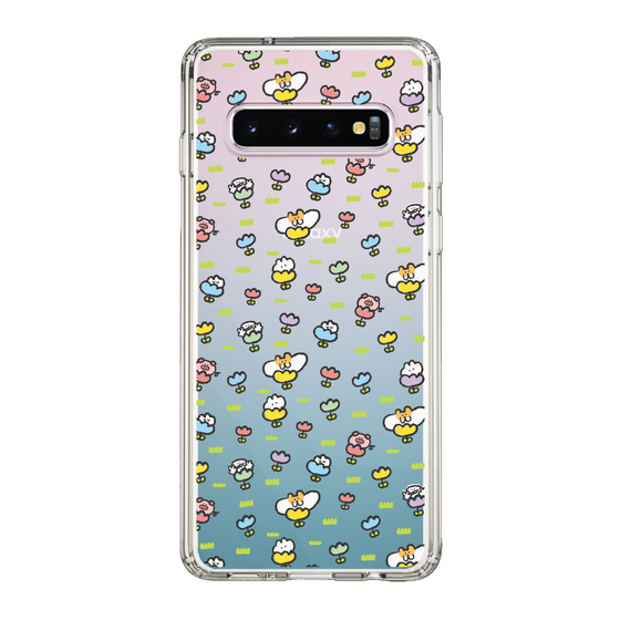 Slim Protection Case［ Mokumoku-chan - Flower - All-over Pattern ］