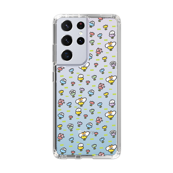 Slim Protection Case［ Mokumoku-chan - Flower - All-over Pattern ］
