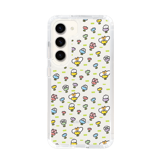 Slim Protection Case［ Mokumoku-chan - Flower - All-over Pattern ］
