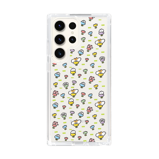 Slim Protection Case［ Mokumoku-chan - Flower - All-over Pattern ］