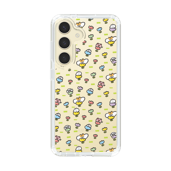 Slim Protection Case［ Mokumoku-chan - Flower - All-over Pattern ］