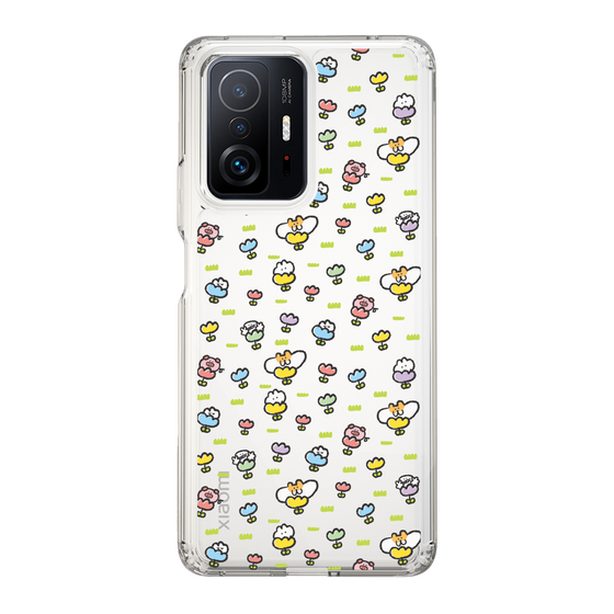 Slim Protection Case［ Mokumoku-chan - Flower - All-over Pattern ］