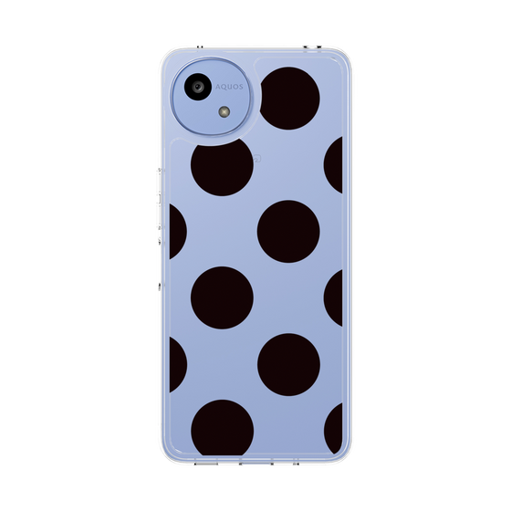 Slim Protection Case［ Simple Dot - Black ］