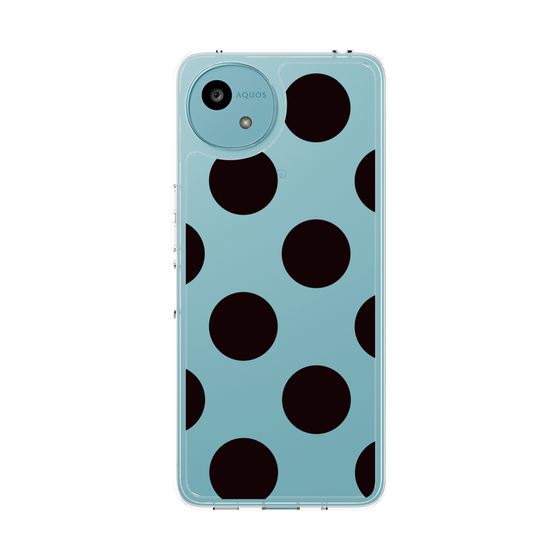 Slim Protection Case［ Simple Dot - Black ］