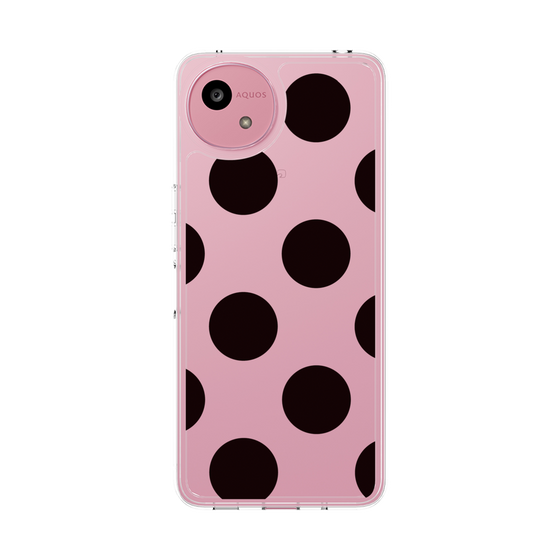 Slim Protection Case［ Simple Dot - Black ］