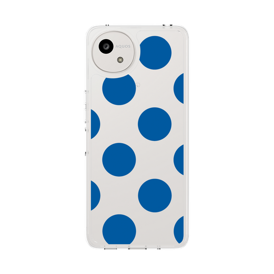 Slim Protection Case［ Simple Dot - Blue ］