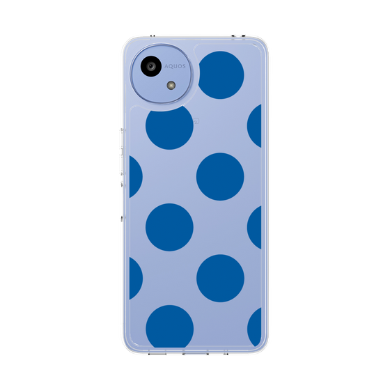 Slim Protection Case［ Simple Dot - Blue ］