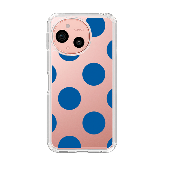 Slim Protection Case［ Simple Dot - Blue ］