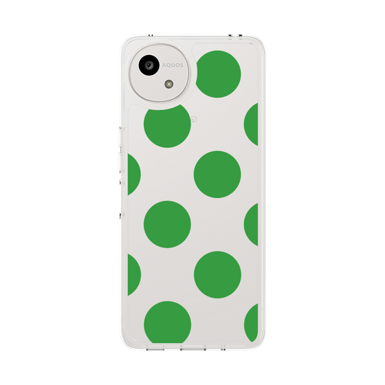 Slim Protection Case［ Simple Dot - Green ］