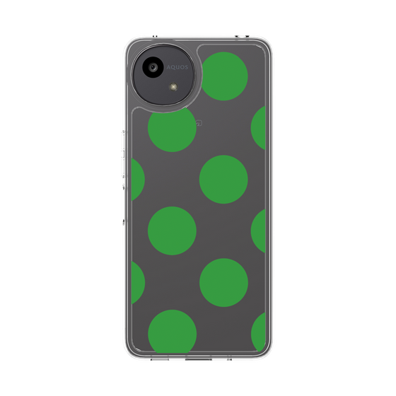 Slim Protection Case［ Simple Dot - Green ］