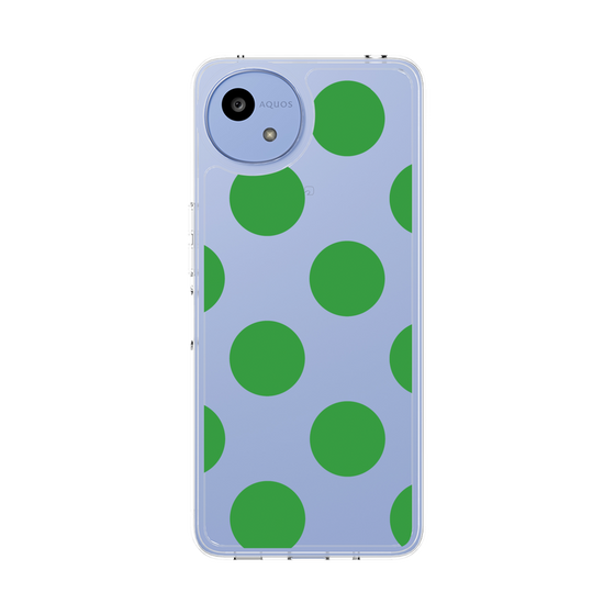 Slim Protection Case［ Simple Dot - Green ］