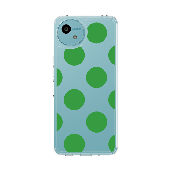 Slim Protection Case［ Simple Dot - Green ］