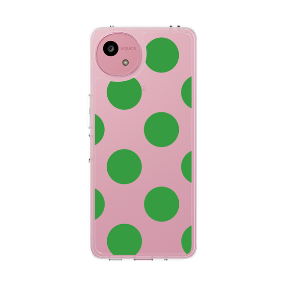 Slim Protection Case［ Simple Dot - Green ］